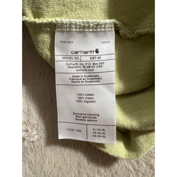 Carhartt Loose Fit Short Sleeve T-Shirt XL Green With Pocket Mens Workwear Casua - Picture 7 of 8